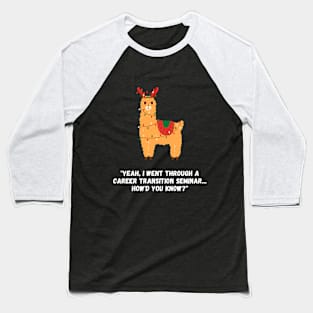 The Christmas Llama Baseball T-Shirt